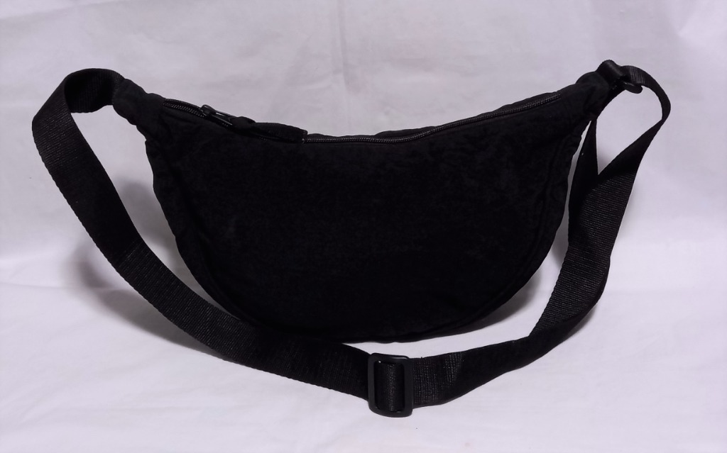 Uniqlo black nylon half moon sling bag, Men's Fashion, Bags, Sling Bags ...