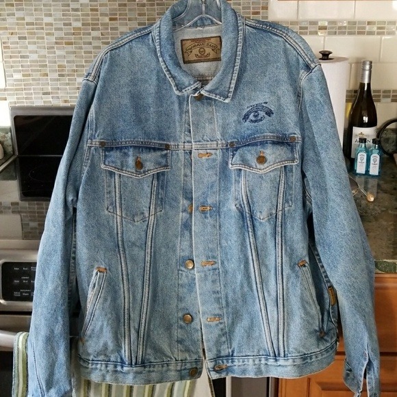 Giorgio armani denim new arrivals jacket