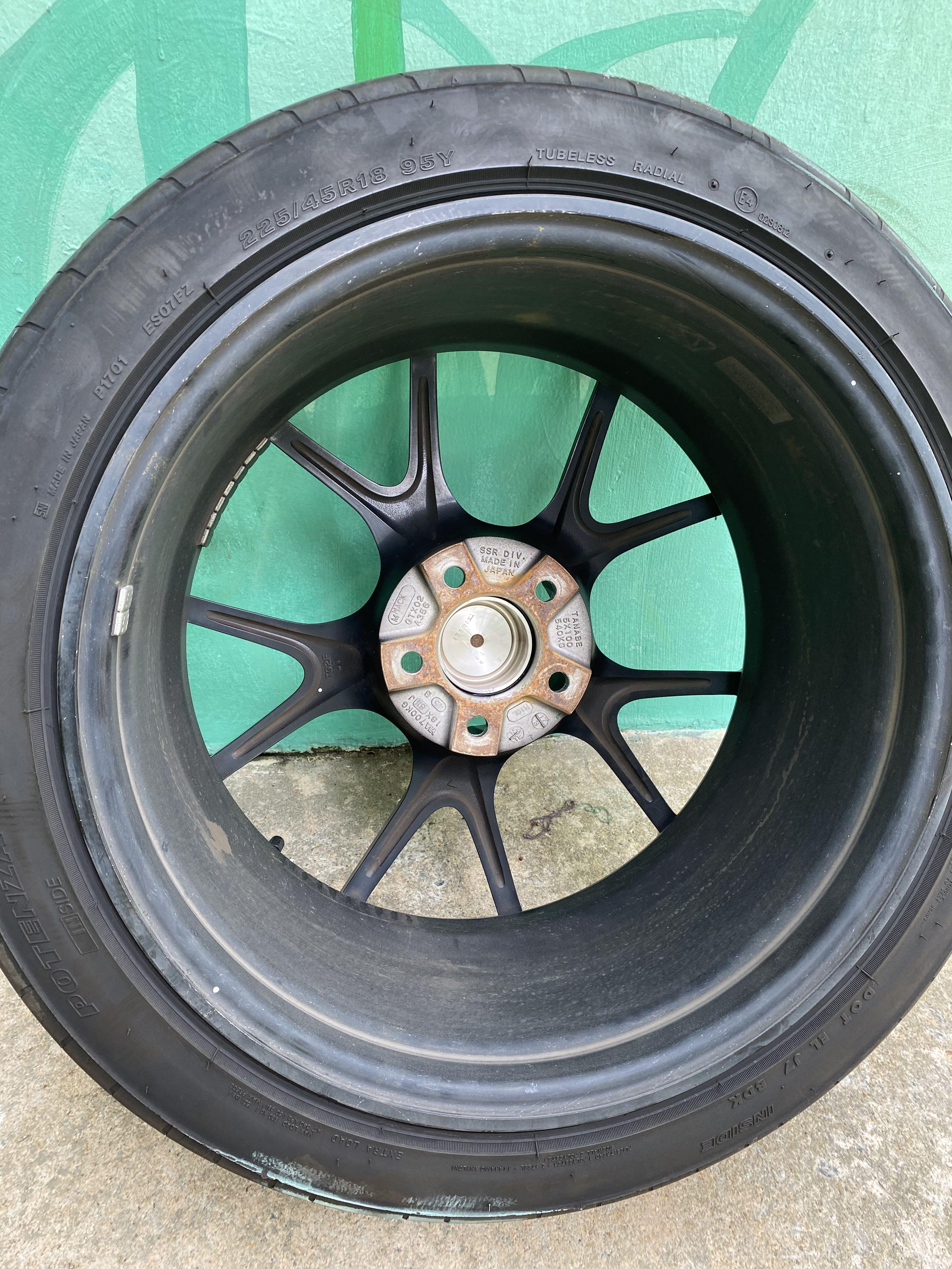 18” SSR GTX02 Sports Rim (Japan) with Bridgestone, Car Accessories