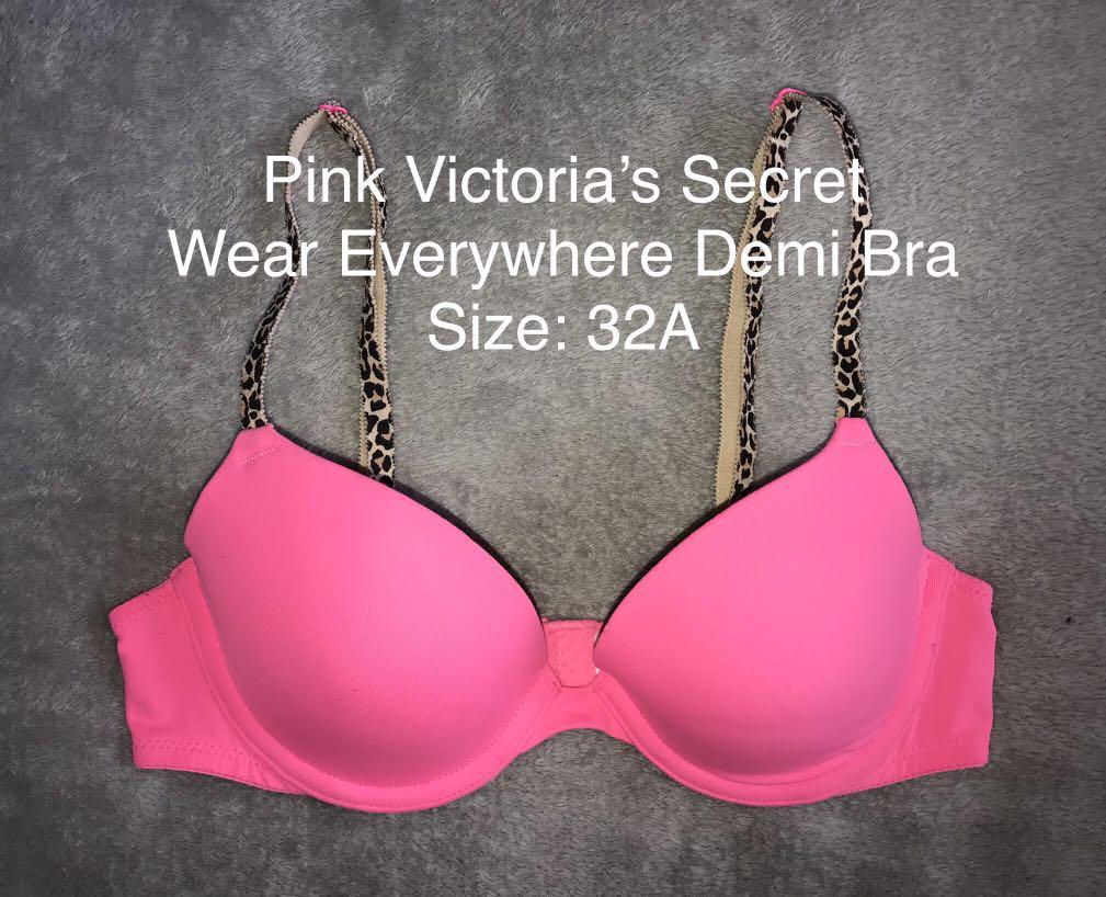 32A Pink Victoria's Secret Demi Bra, Women's Fashion, Undergarments &  Loungewear on Carousell