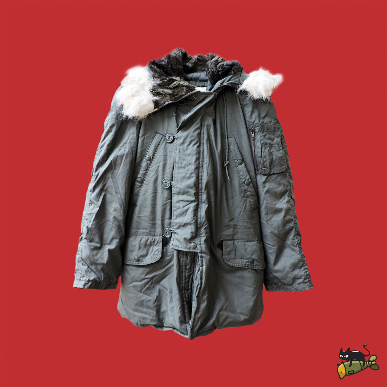 80's N-3B Extreme Cold Weather Snorkel Parka Jacket By Greenbrier