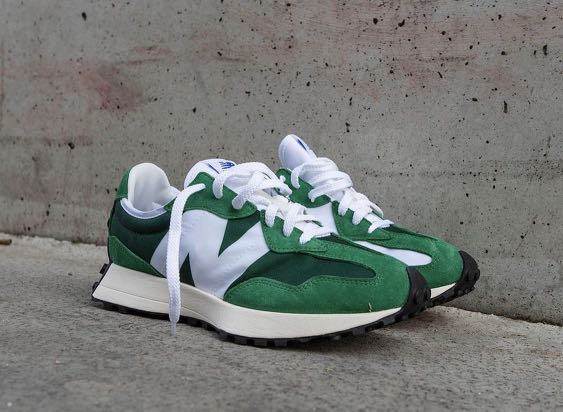 new balance 327 varsity green