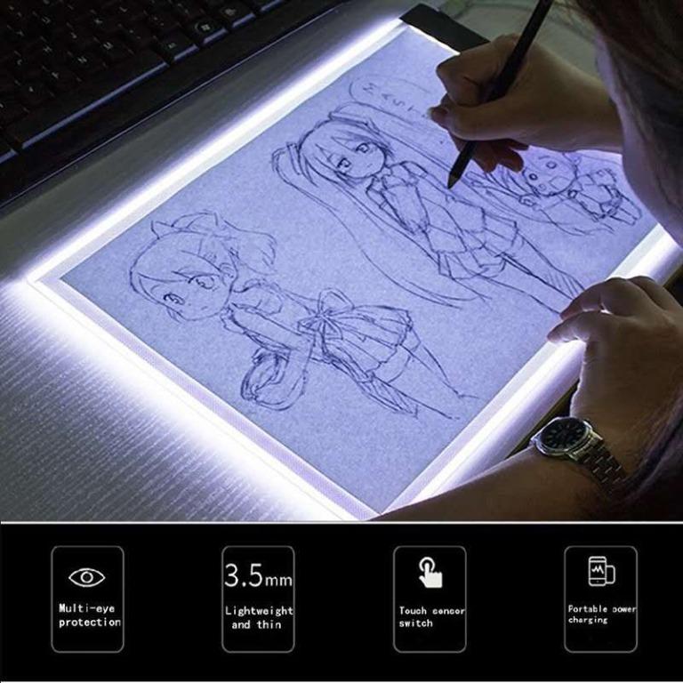 LED Drawing Tablet Ultra Thin USB A4 LED Graphic Tablet Writing Painting  Light Box Art Stencil Art Board Light Pad