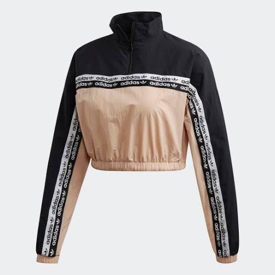 Adidas Cropped Windbreaker, Women's Fashion, Coats, Jackets and