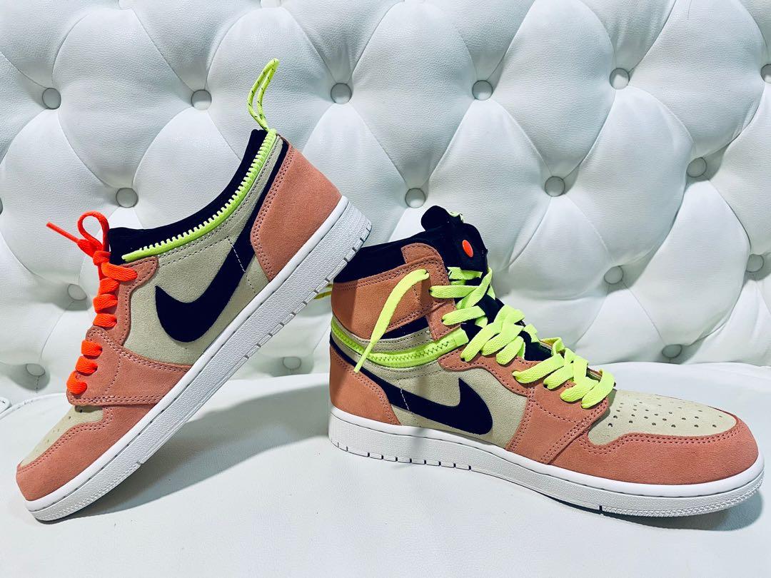air jordan 1 high switch peach neon