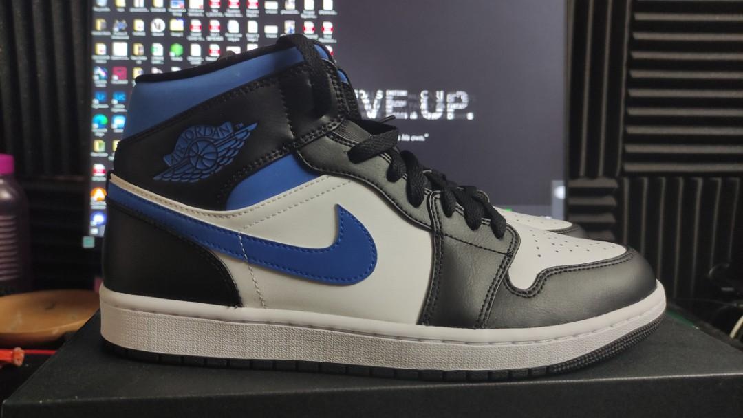 AJ 1 MID RACER BLUE, Men's Fashion 