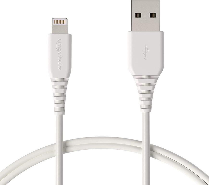 - Gray MFi Certified Basics Lightning to USB A Cable for iPhone and iPad 0.9 Meters 3 Feet