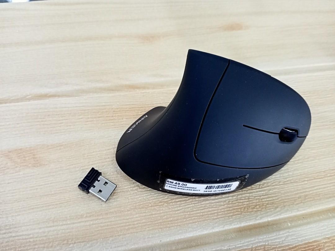 Anker A7852M Wireless Vertical Ergonomic Mouse With USB receiver
