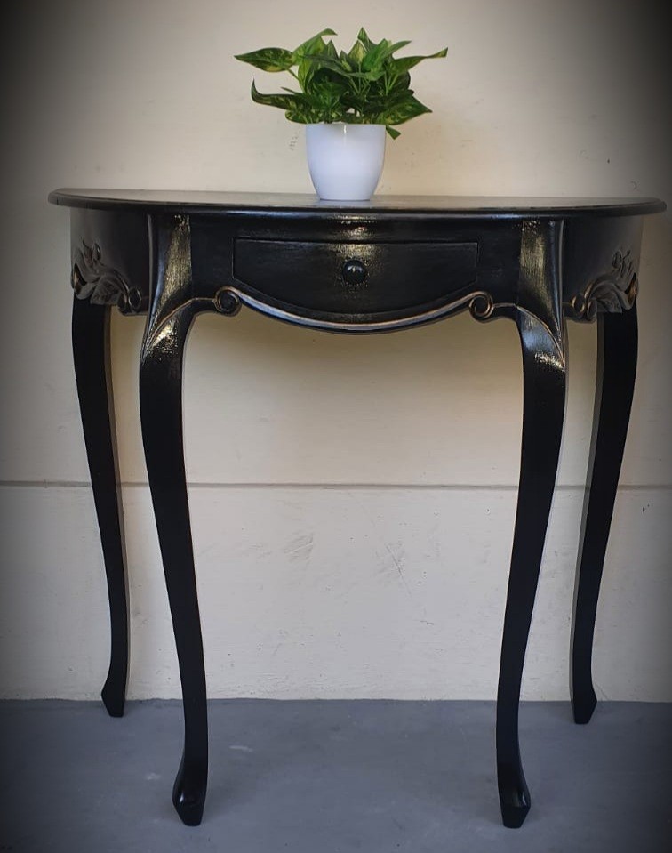 Antique Rustic Round Console, Furniture & Home Living, Furniture ...