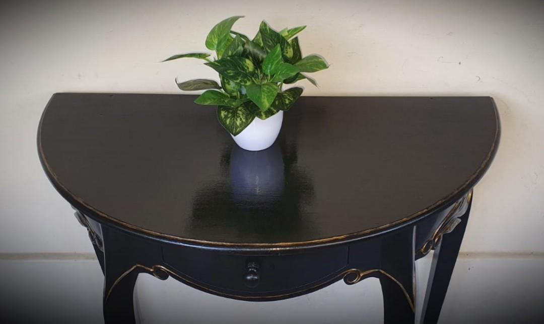 Antique Rustic Round Console, Furniture & Home Living, Furniture ...