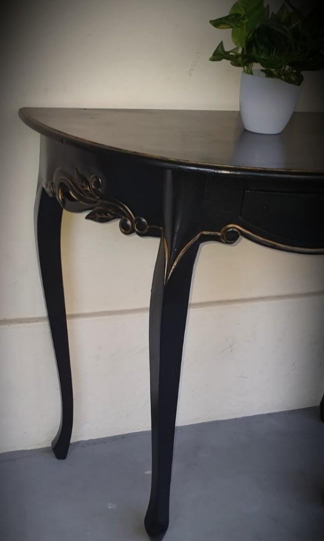 Antique Rustic Round Console, Furniture & Home Living, Furniture ...
