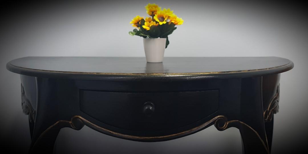 Antique Rustic Round Console, Furniture & Home Living, Furniture ...