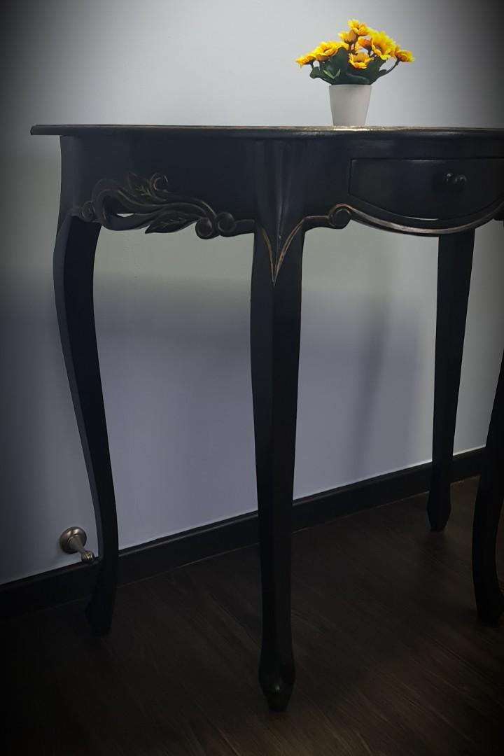 Antique Rustic Round Console, Furniture & Home Living, Furniture ...