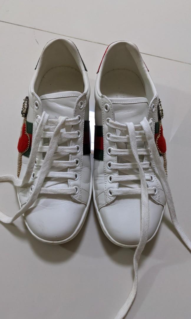 Authentic Gucci Heart Dagger Ace Sneakers size 36 Luxury