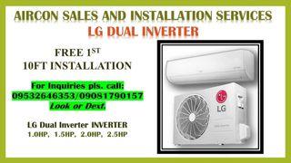 ♨️BIG SALE♨️ LG DUAL INVERTER SPLIT TYPE AIRCON BRAND NEW SEALED WITH FREE INSTALLATION