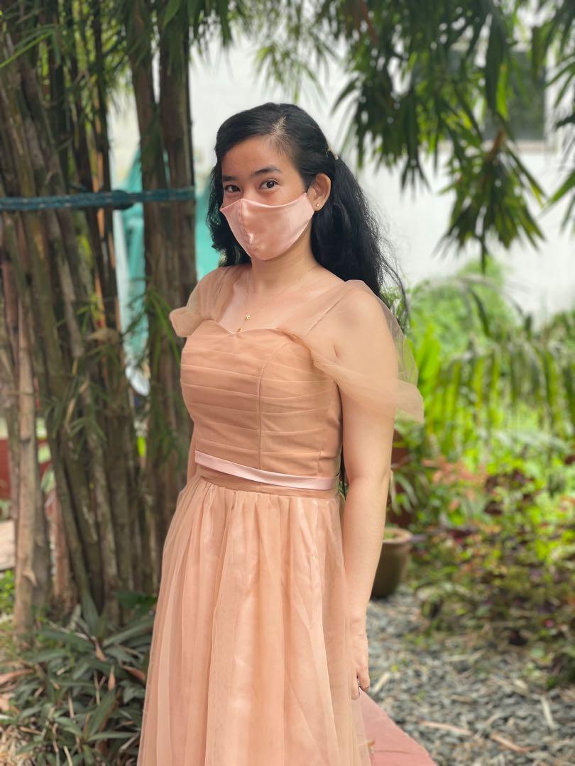 Bridesmade long gown (Category: Evening dresses & gowns) located in Valenzuela. Submitted by allaboutthings12 (Listing ID 1120890491, Image 3). Description: Used once Small Nude color.