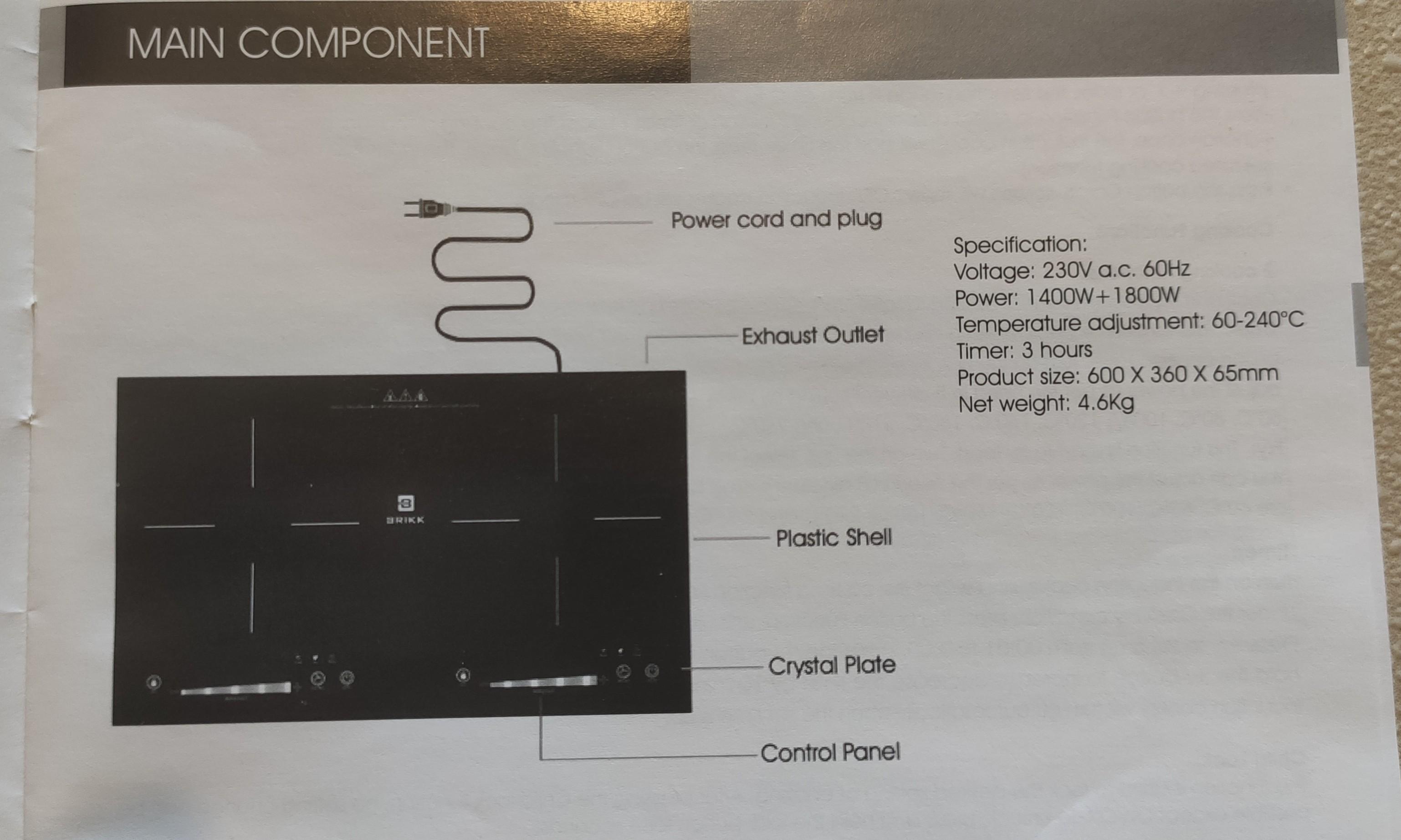 Brikk double induction countertop cooker stove, TV & Home Appliances