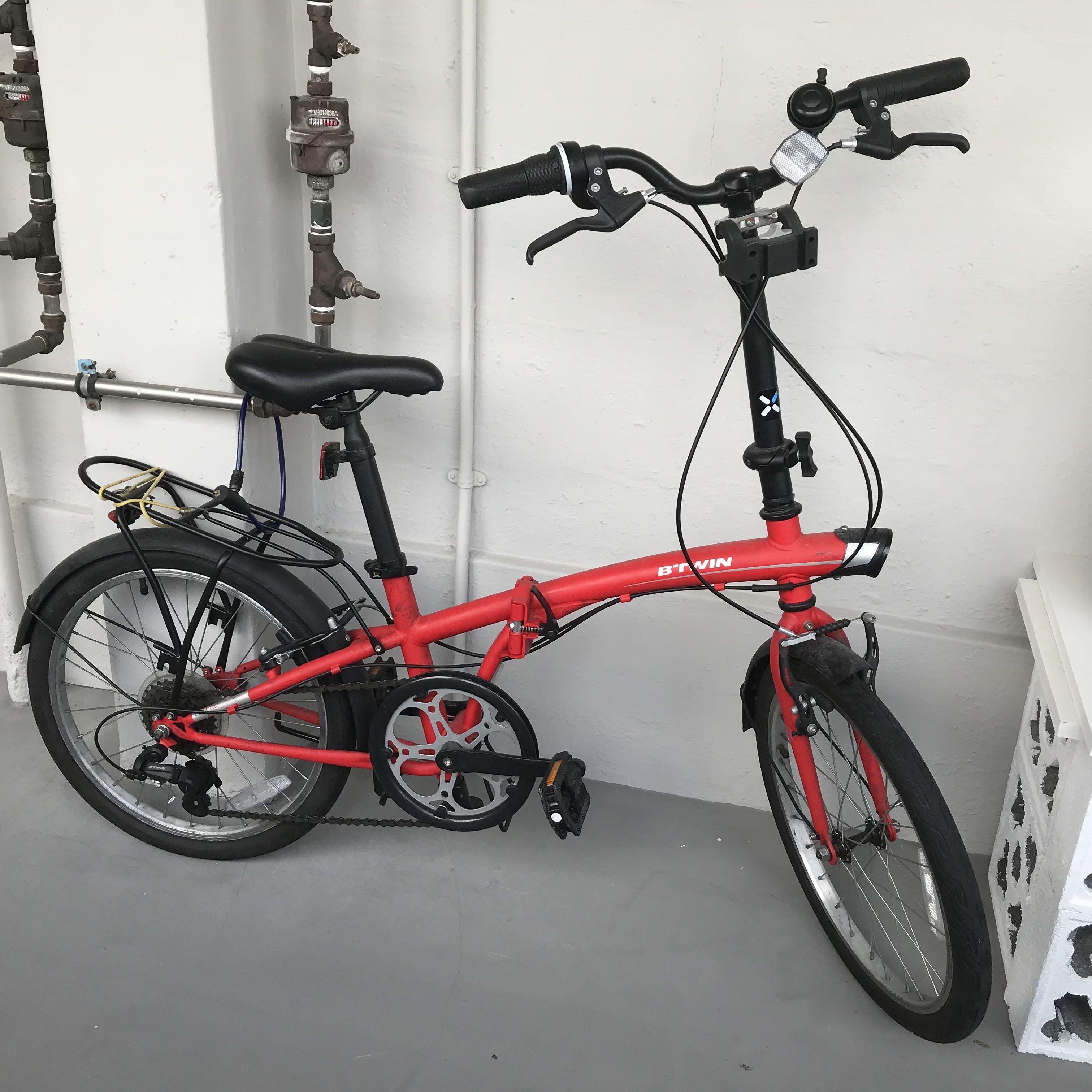 Decathlon Btwin Tilt 120 20" Folding Bike Red Lazada PH atelieryuwa