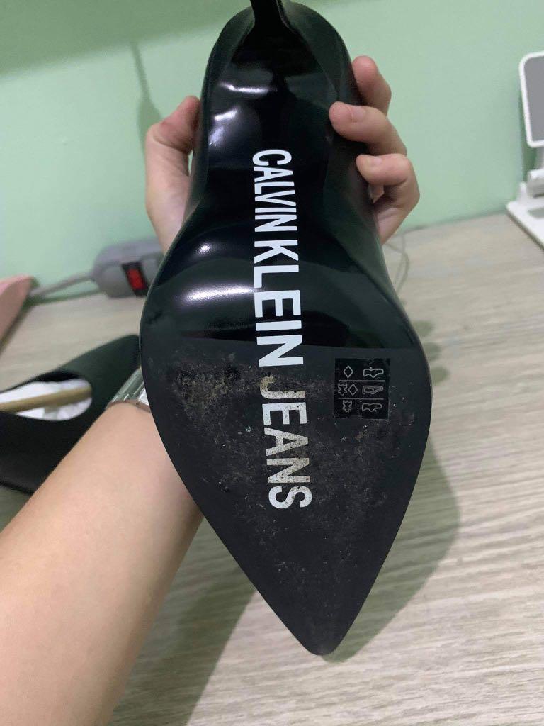 Calvin Klein Heels (Category: Heels) located in Manila. Submitted by trixcatly (Listing ID 1121314450, Image 2). Description: Used only once and then stored Can pass as new. Sold for almost 9k at Rustan’s. .