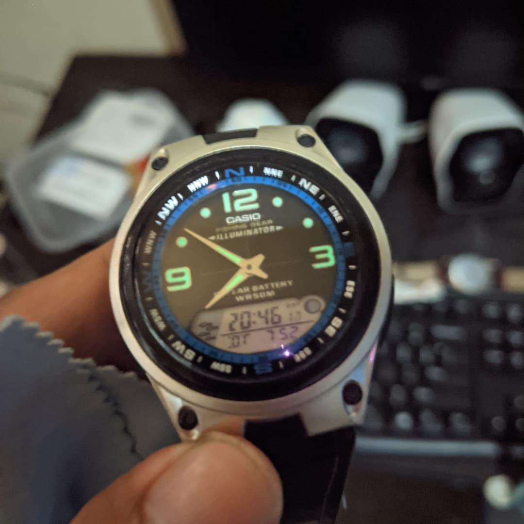 Cara setting jam casio fishing gear illuminator aw store 82