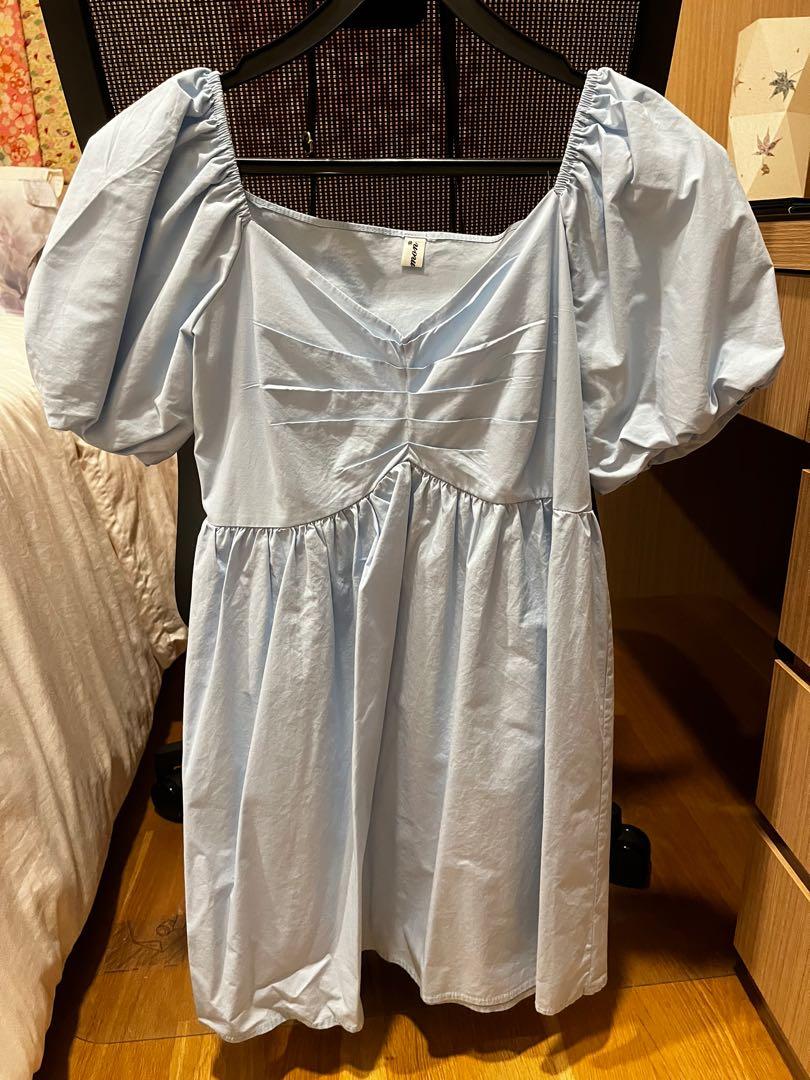 Casual babydoll dress in baby blue Women s Fashion Dresses