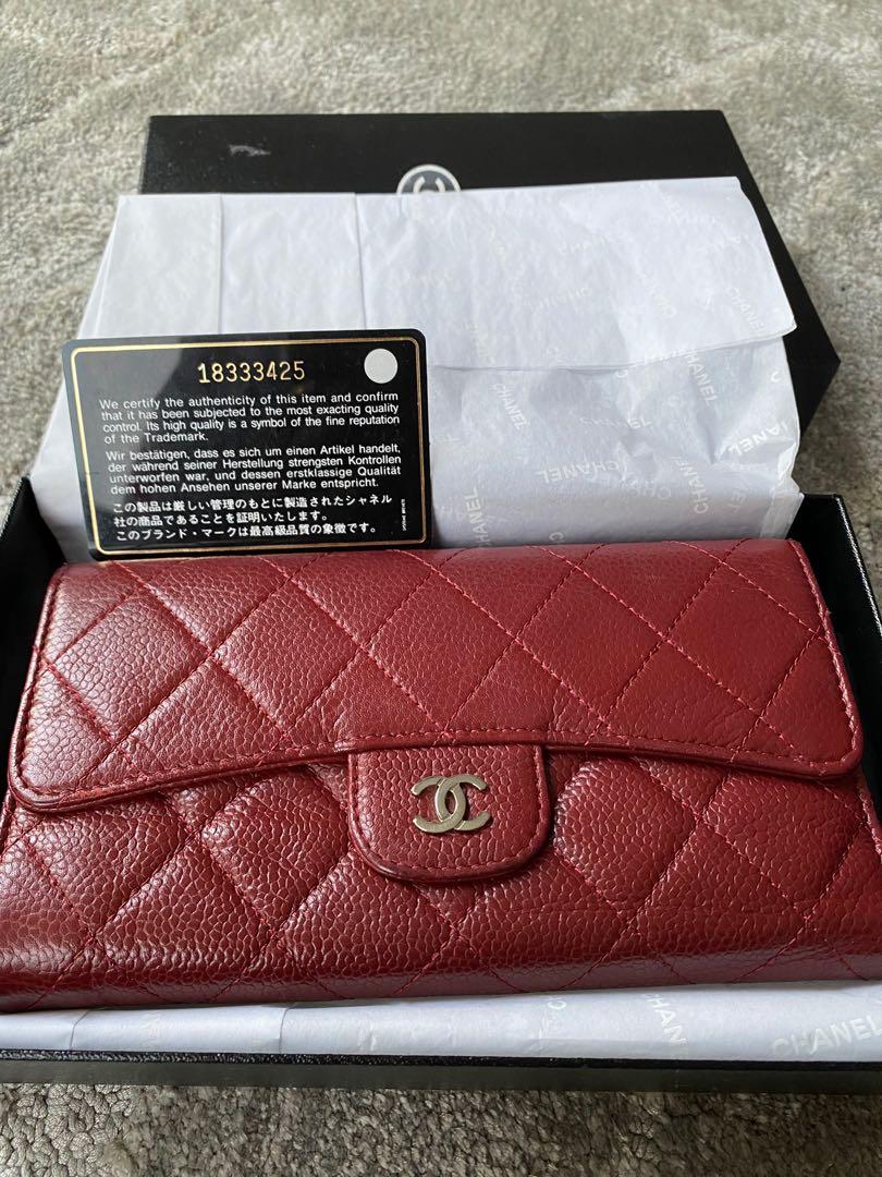 CHANEL Classic Flap Wallet Red, Women's Fashion, Bags & Wallets, Purses & Pouches on Carousell