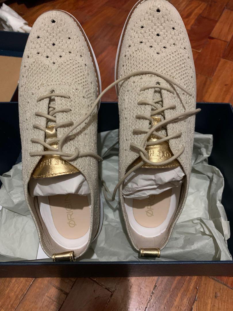 Cole Haan Zero Grand Beige and Gold 