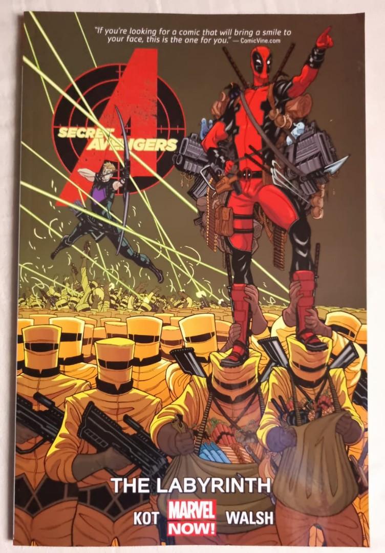 Deadpool And Hawkeye Marvel Comic Secret Avengers The Labyrinth Books Stationery Comics Manga On Carousell