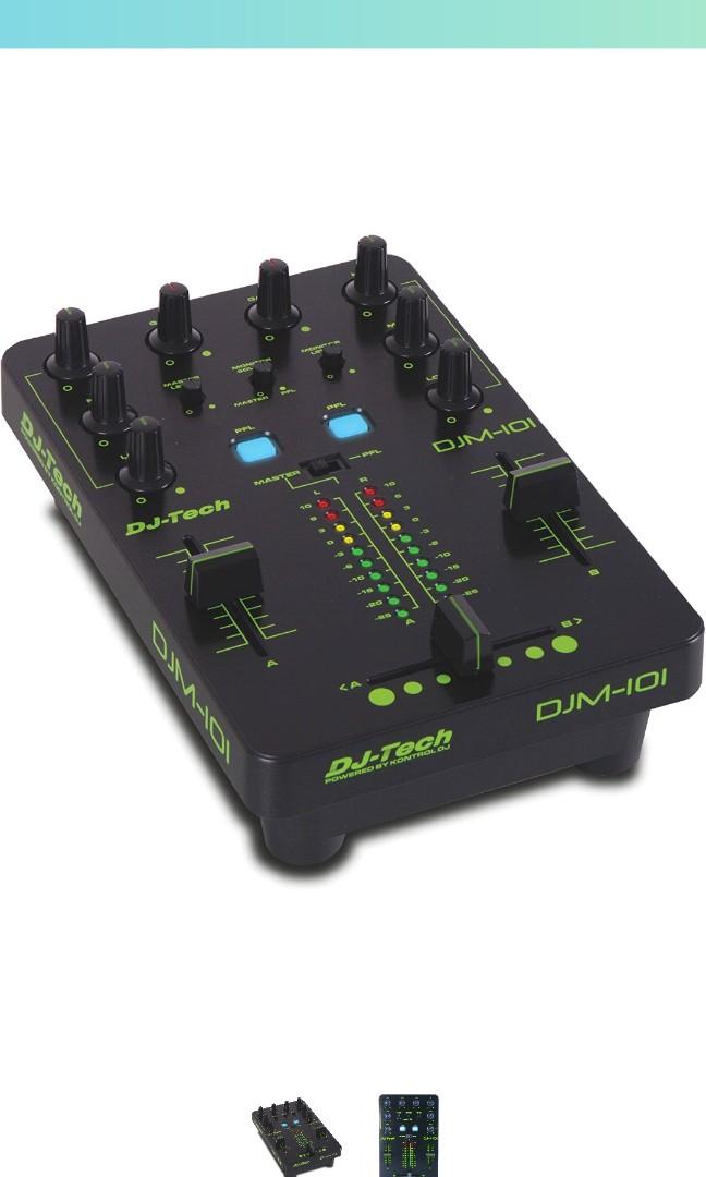 DJ-Tech 101 USB Audio Mixer (Category: Other Audio Equipment) located in Manila. Submitted by outstandingjazz.7691 (Listing ID 1121300317, Image 1). Description: Lifted from Amazon: "Introducing the new DJ-Tech 101 Series, powered by Kontrol DJ. The 101 series is composed of 4 models: CDJ-101, VTT-101, DJM-101 and MIX-101. These USB powered, compact line of controllers are designed to make the most of your valuable studio or live performance spac