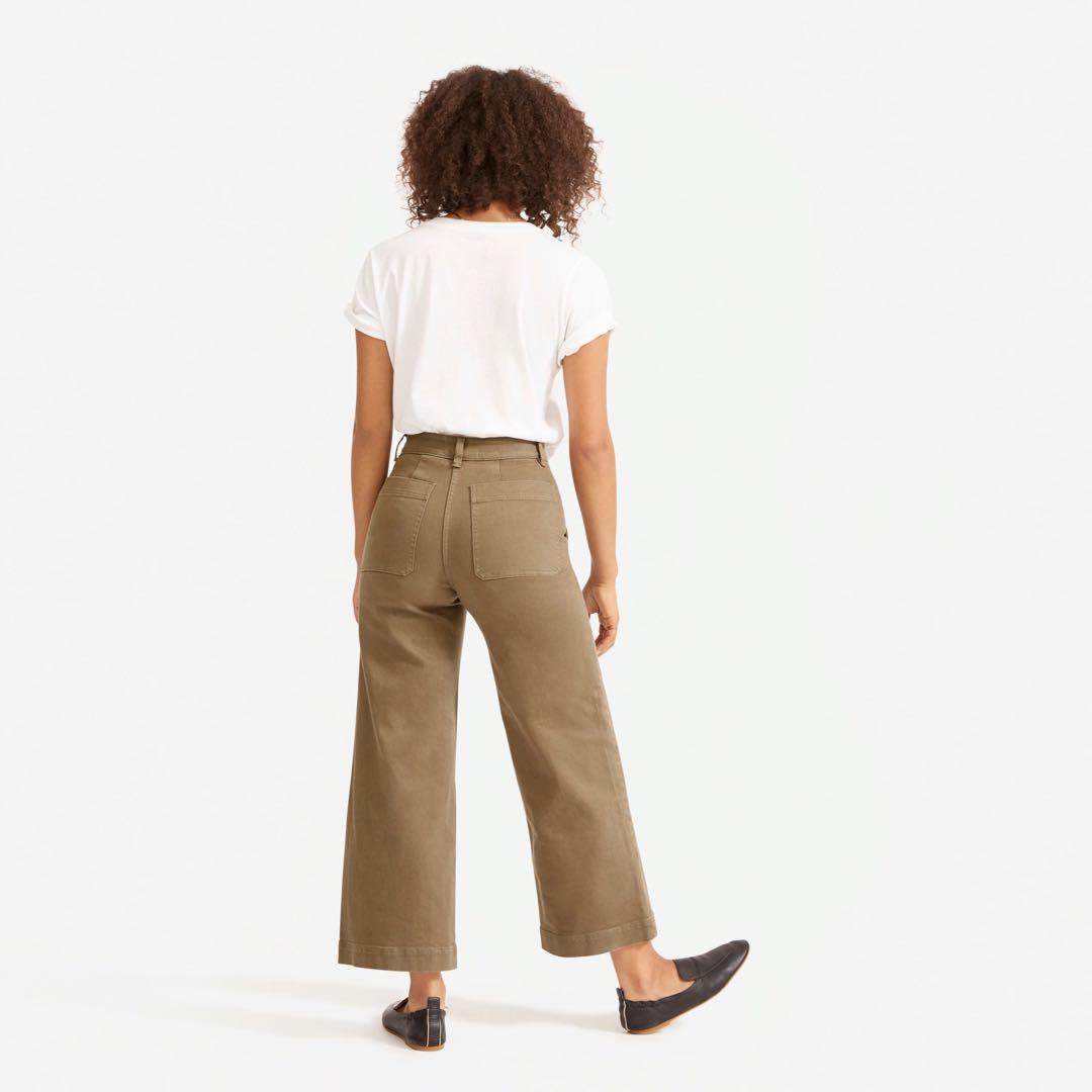 Everlane Wide Leg Crop Pants, Women's 
