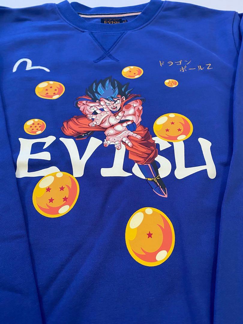 Evisu x Dragon ball Z (Blue) Sweatshirt, Men's Fashion, Tops & Sets
