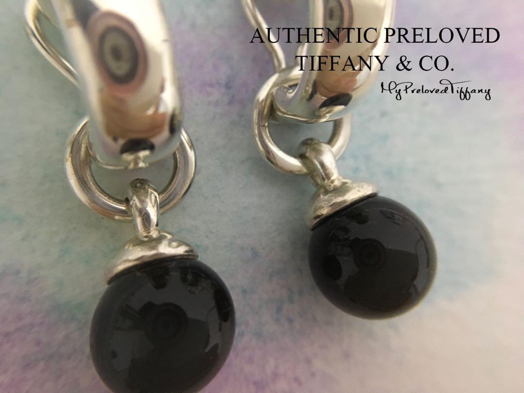 Excellent Vintage Tiffany Co. Fascination Bead Ball Onyx Silver