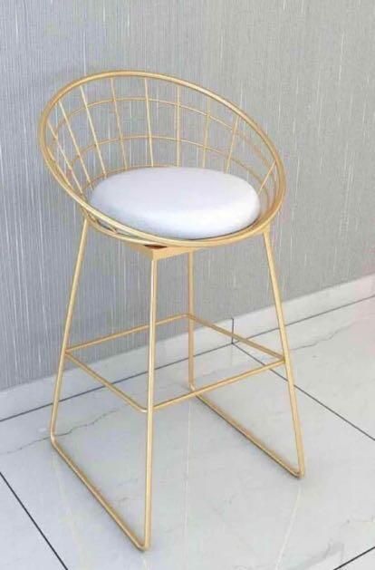 Fancy Gold Semi High Chair (Category: Chairs) located in San Juan City. Submitted by random_finds (Listing ID 1121180413, Image 1). Description: 2 stocks are available. Slightly used. Payment via Gcash/Chinabank. Delivery/courier fees shouldered by buyer..