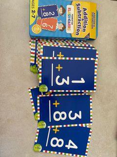 Flash Cards Addition & Subtraction 55 cards for ages 2-7