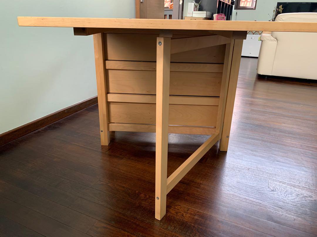 IKEA Norden Foldable Wooden Table, Furniture & Home Living, Furniture