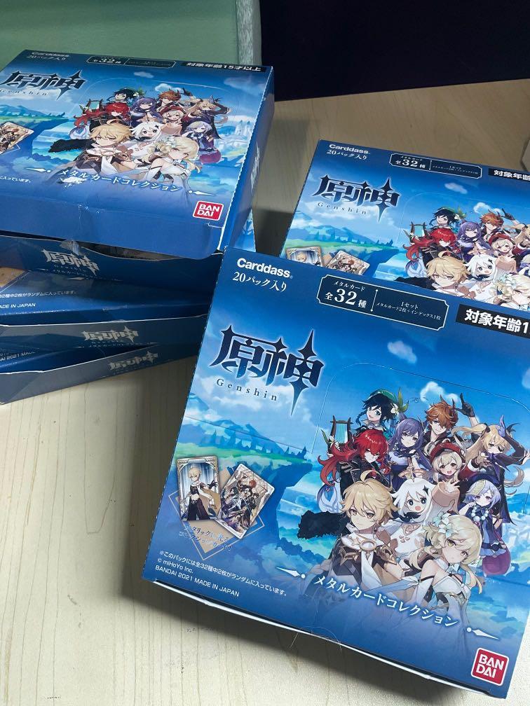 Genshin Impact BANDAI Character Metal Card Collection 32 Cards Anime