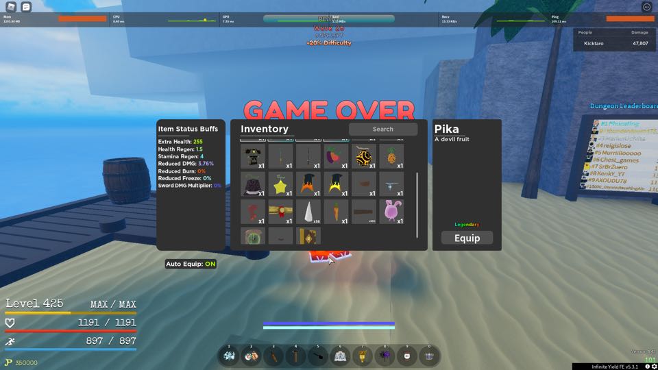 Roblox - Grand Piece Online - GPO - Maxed Level Account