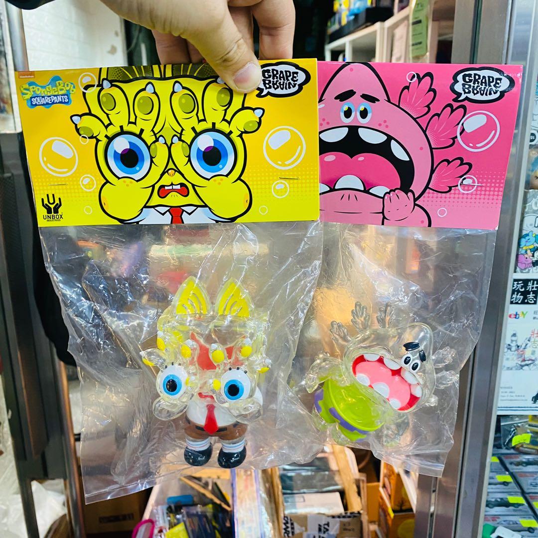 GRAPE BRAIN x Unbox Industries SPONGEBOB HELL'S CAT x PATRICK AXOLOTL GID  Edition - The Toy Chronicle