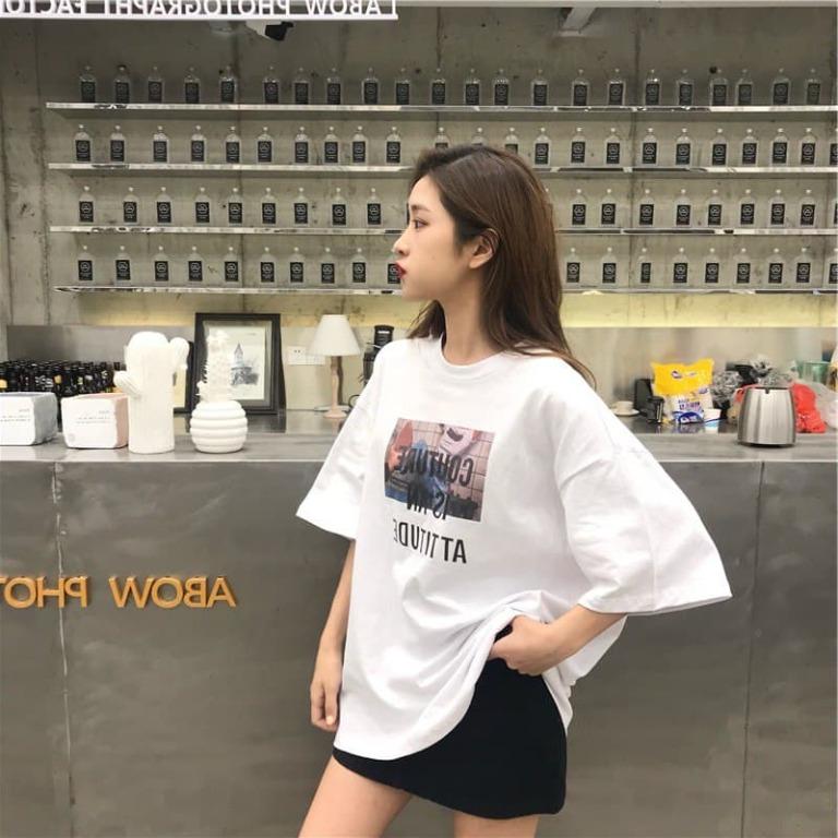 Oversized t shirt korean style shop