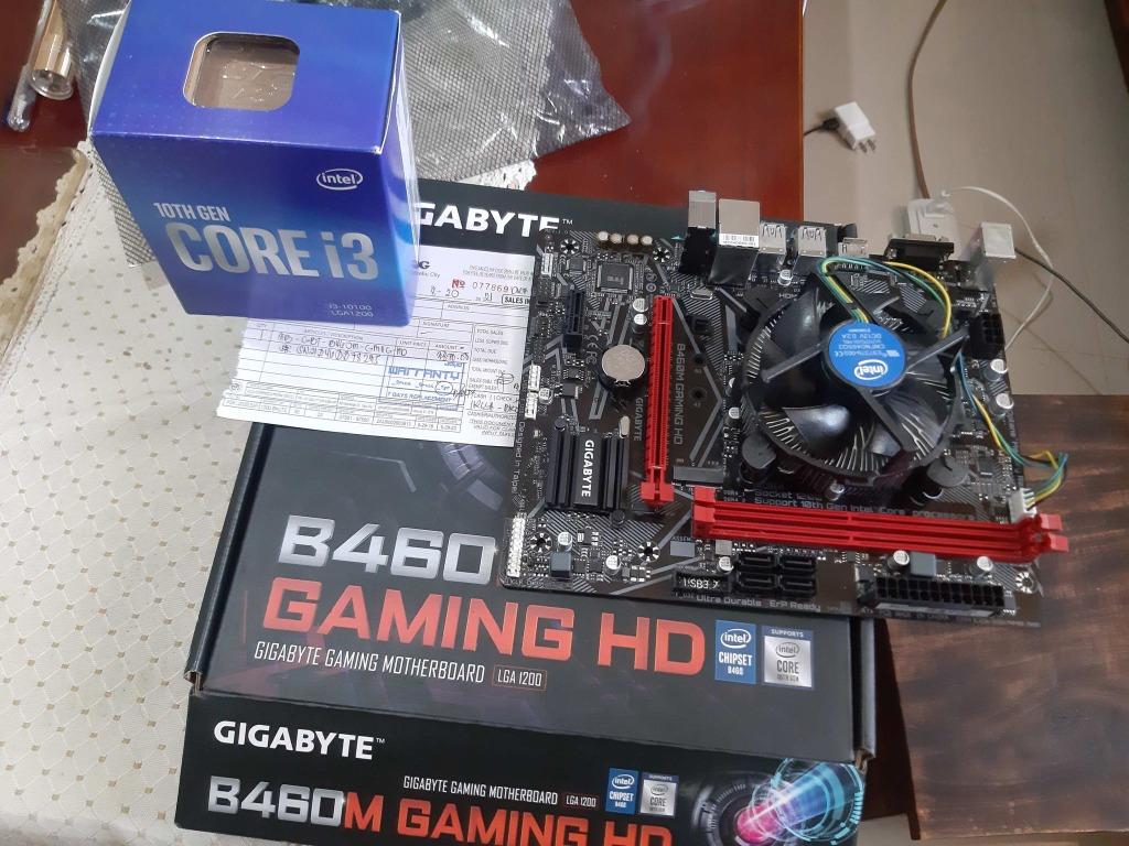 i3 10100 & B460M gaming motherboard bundle, Computers & Tech, Parts