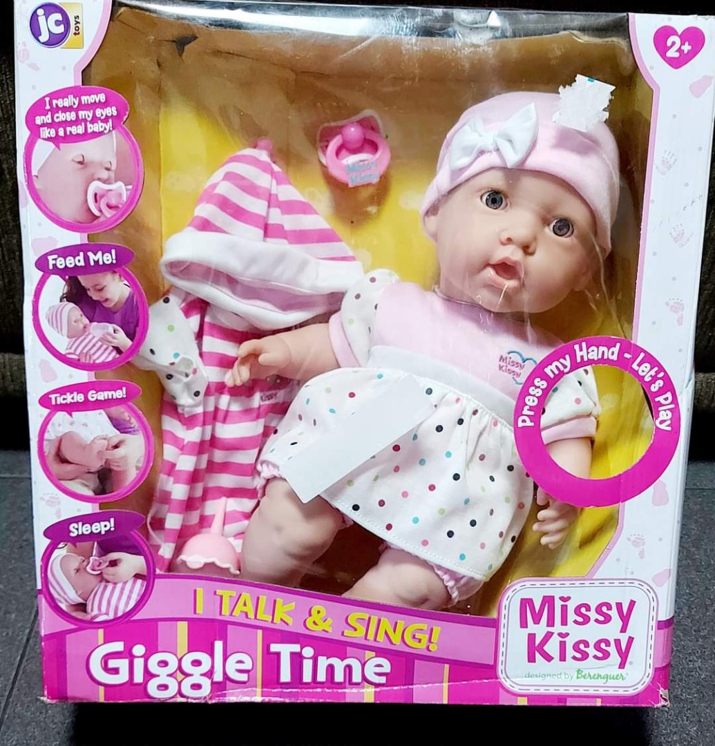 JC Toys Missy Kissy Giggle Time Electronic Interactive Doll