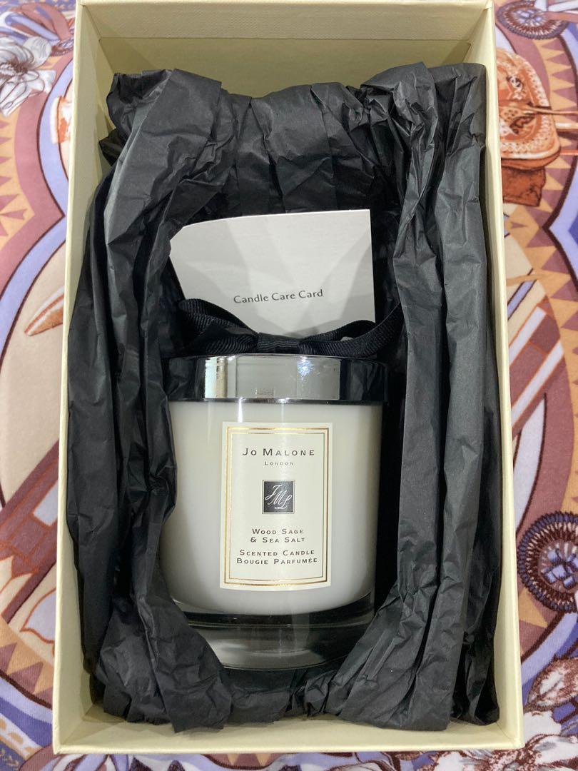 Jo Malone Wood Sage and Sea salt candle, Furniture & Home Living, Home