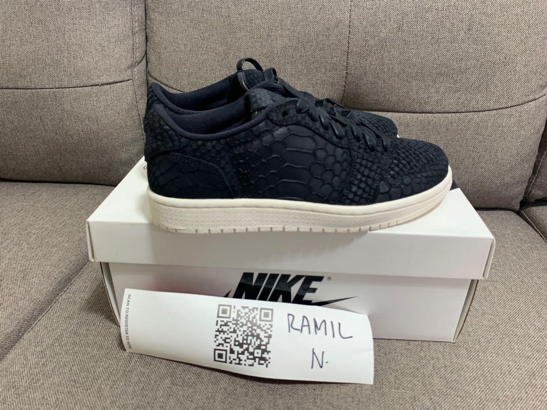 Jordan 1 discount low black python