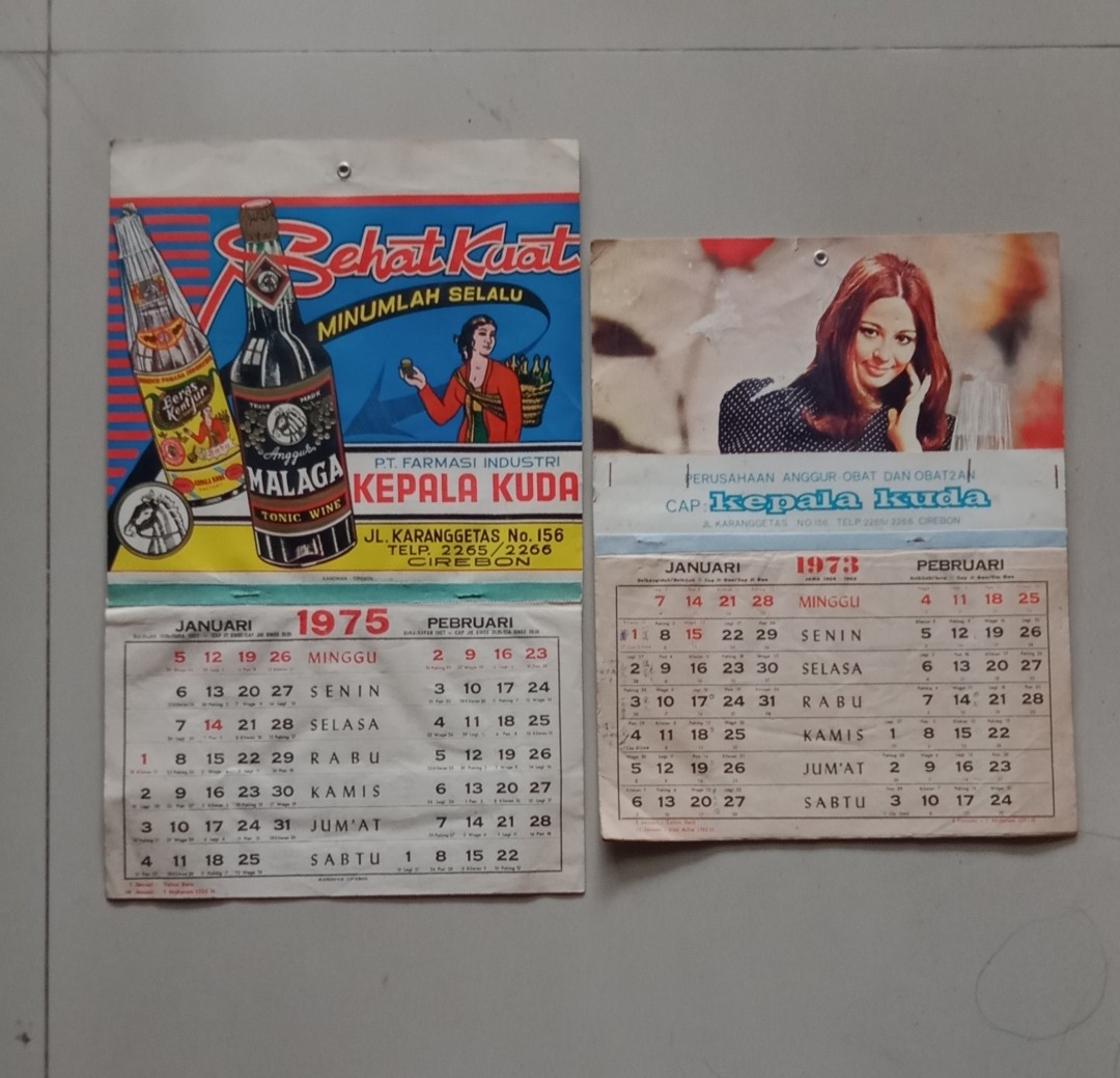 kalender 1975 1973 Antik Lainnya di Carousell