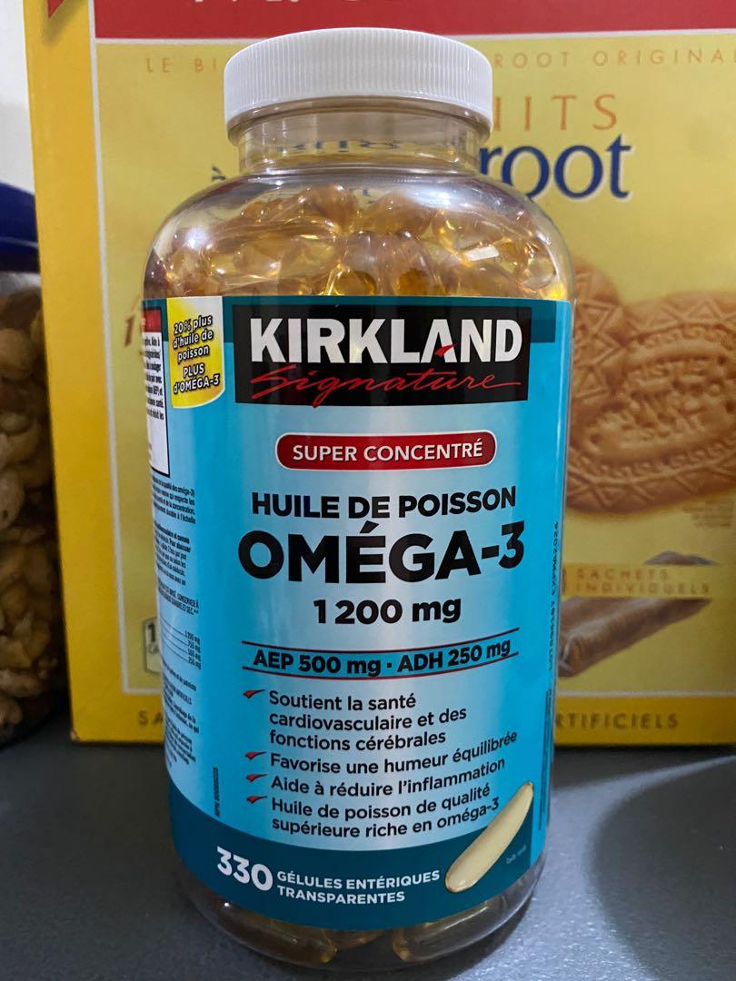 Kirkland Signature Omega3 (1200mg) 330 capsules, Health & Nutrition