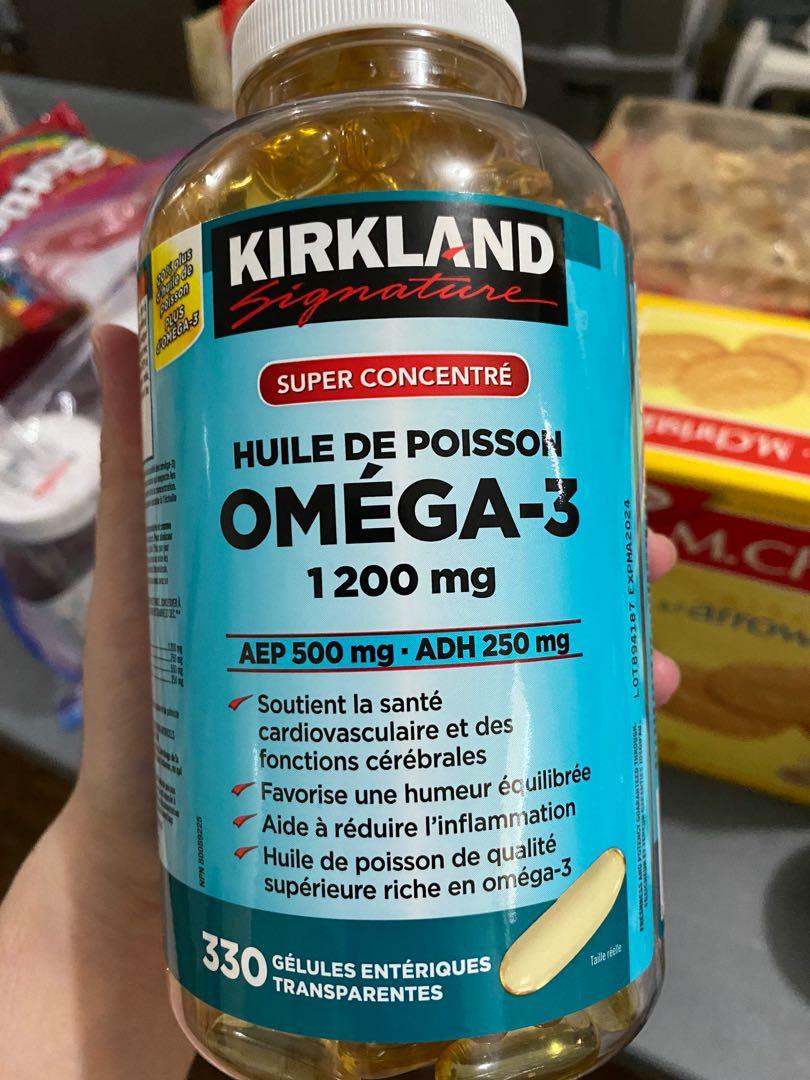Kirkland Signature Omega3 (1200mg) 330 capsules, Health & Nutrition