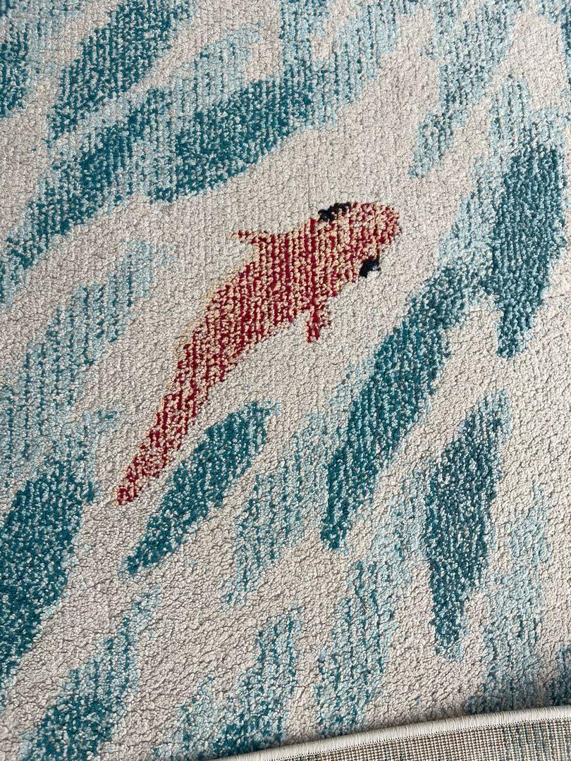 Koi fish Casablanca cotton/ jute carpet, Furniture & Home Living, Home