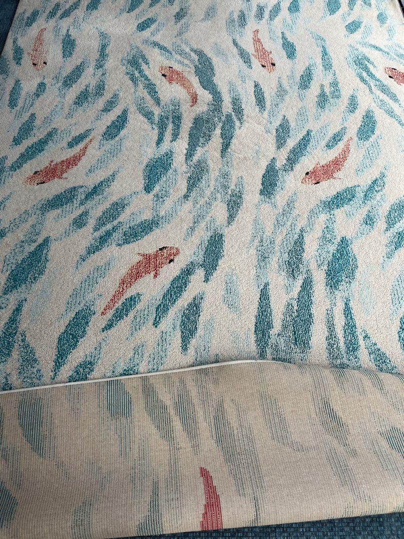 Koi fish Casablanca cotton/ jute carpet, Furniture & Home Living, Home