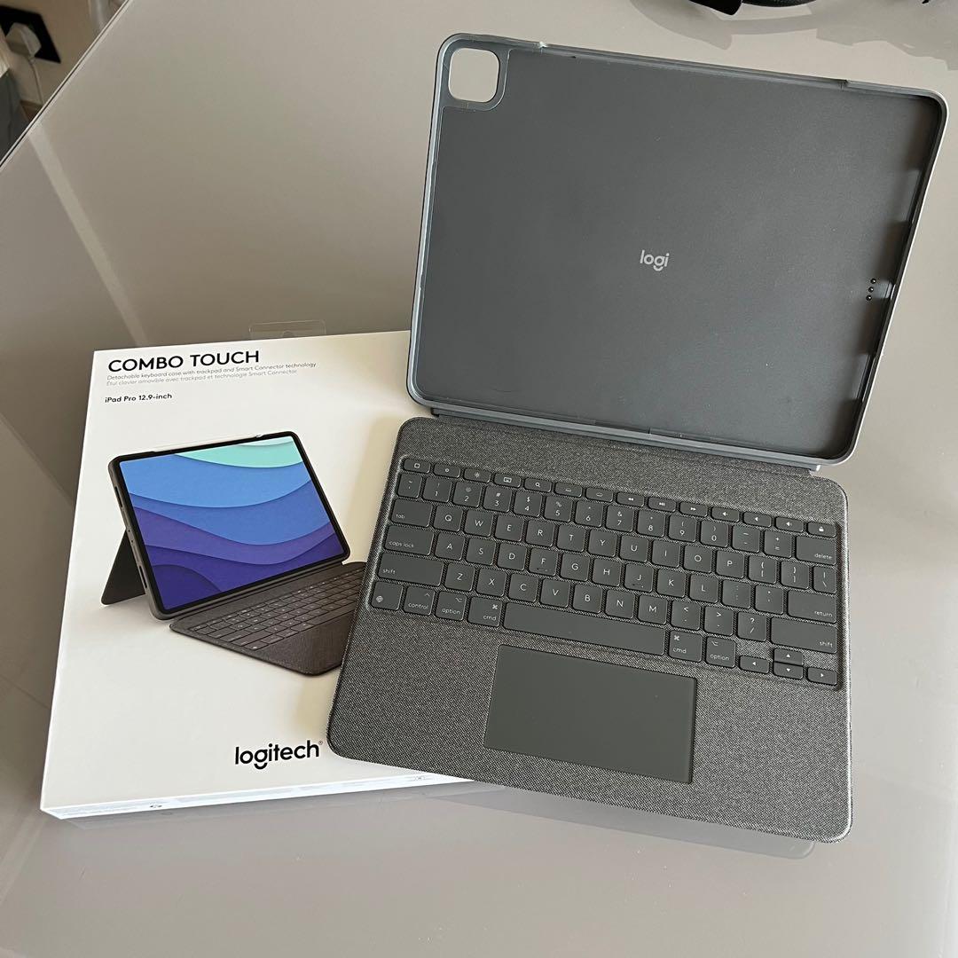 Logitech Combo Touch 鍵盤護殼配備觸控板，適用於iPad Pro 12.9 吋(第