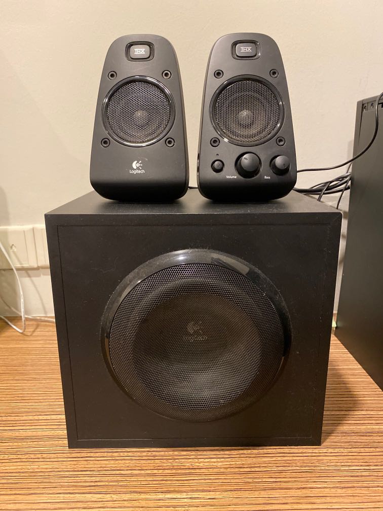 Logitech THX Z623 Speaker (Need Fix), Audio, Soundbars, Speakers